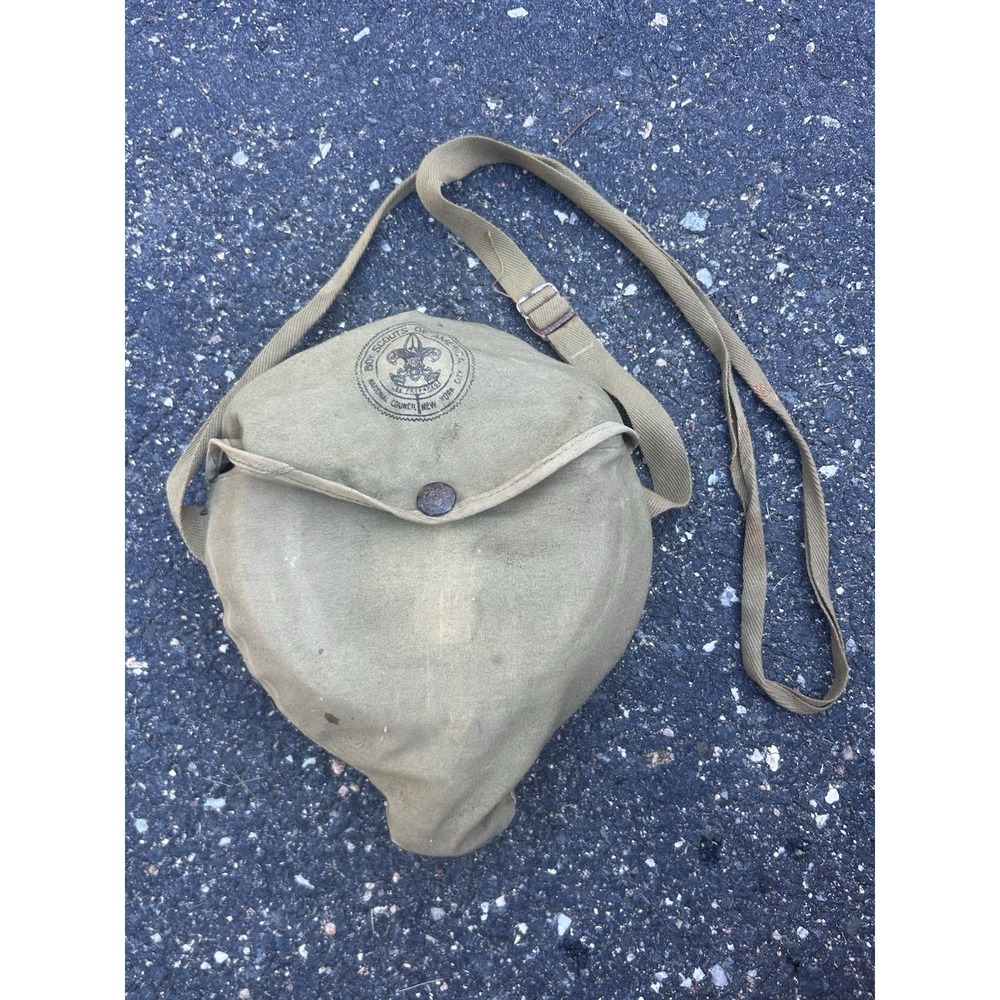 Vintage Boy Scouts of America Regal Mess Kit with Canvas Holder NYC 1970s BSA